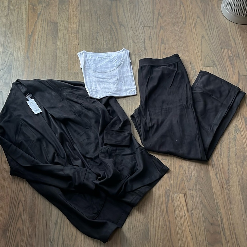 Midnight by Carole Hochman Black and White comfy Set